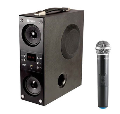 flow mini boombox karoke (40 w) bluetooth tower speaker